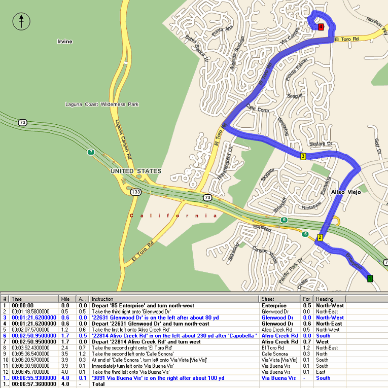 MExp route directions